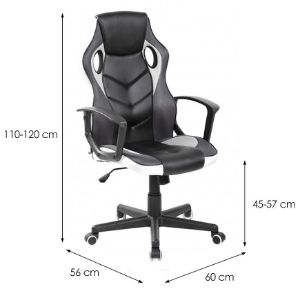 Obrazek Fotel Gamingowy Star czarny/biały