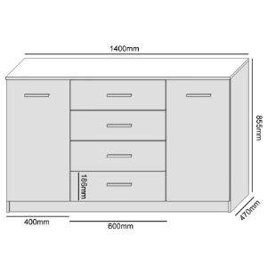 Obrazek Komoda DUO 2D4S dąb sonoma