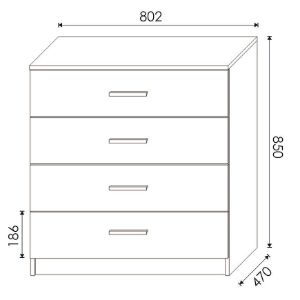 Obrazek Komoda DUO 4S dąb sonoma