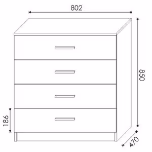Obrazek Komoda DUO 4S dąb wotan