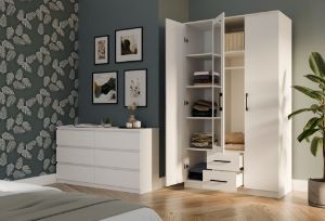 Obrazek Szafa Graviola 120 z lustrem (biały)