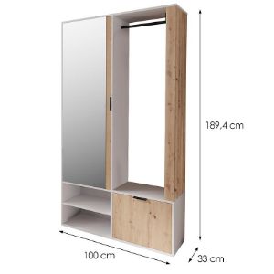 Obrazek Garderoba Milo artisan/biały