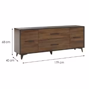 Obrazek Szafka RTV Frida II 2D2S shirin walnut