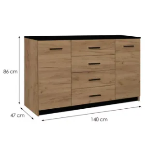 Obrazek Komoda CRAFT craft/czarny