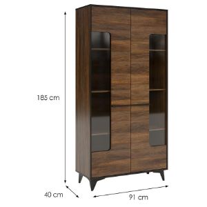 Obrazek Witryna Frida II W2D shirin walnut