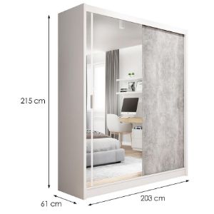 Obrazek Szafa Stone 203 biały/beton