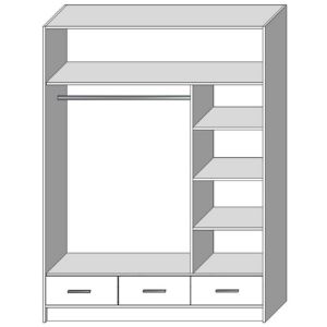 Obrazek Szafa Sophie 150 craft/czarny