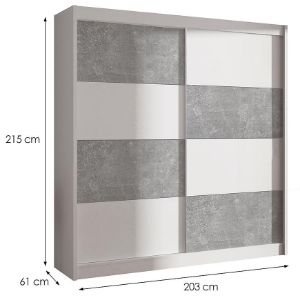 Obrazek Szafa DUO 203 biały/beton