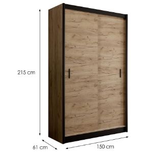 Obrazek Szafa Multi 150 craft/czarny