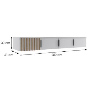 Obrazek Nadstawka Sorento 200 biała+lamel craft złoty