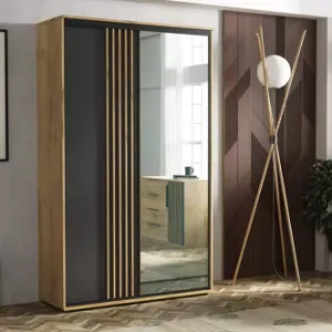 Obrazek Szafa Milo 150 czarny+craft złoty