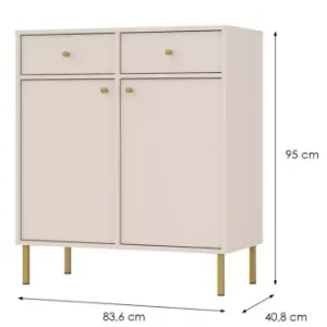 Obrazek Komoda Tokyo 2  2F 2S beż piaskowy 826