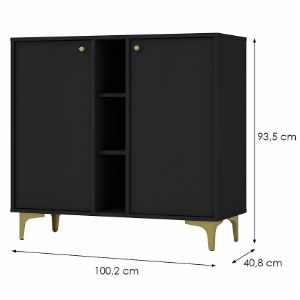 Obrazek Komoda Tokyo 1 2D czarny grafit 822