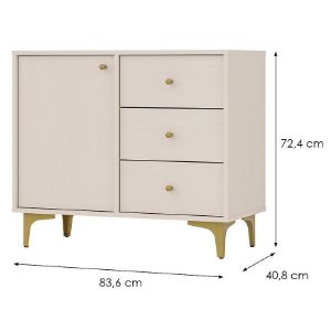 Obrazek Komoda Tokyo 1 1F 3S beż piaskowy 814