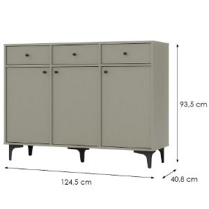 Obrazek Komoda Tokyo 1 3F 3S eucaliptus 827