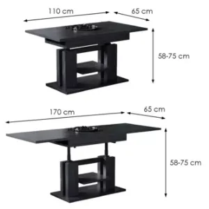 Obrazek Ławostół rozkładany Iso 170 beton ciemny