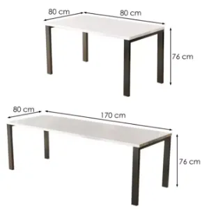 Obrazek Stół rozkładany Garant-170 biały połysk