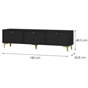 Obrazek Szafka RTV Tokyo 1 3K czarny grafit 303