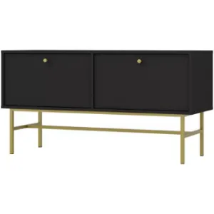 Obrazek Szafka RTV Tokyo 3 2K czarny grafit 302