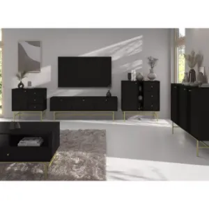 Obrazek Szafka RTV Tokyo 3 3K czarny grafit 303