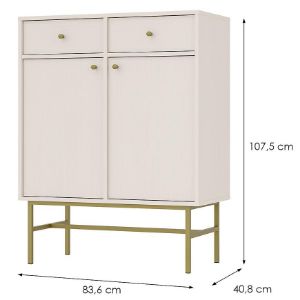 Obrazek Komoda Tokyo 3 2F 2S beż piaskowy 826