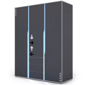 Obrazek Garderoba Matrix 3D grafit/biały