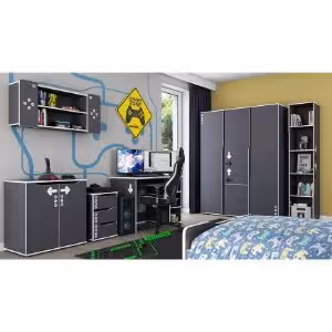 Obrazek Półka Matrix Shelf II grafit/biały