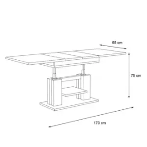 Obrazek Ławostół rozkładany Iso 170 dąb wotan
