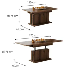 Obrazek Ławostół rozkładany Solaris-170 dąb monastery