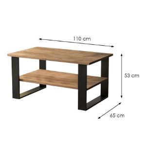 Obrazek Ława Inga dąb craft złoty