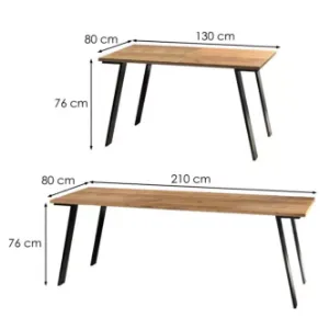 Obrazek Stół rozkładany Liwia-210 dąb craft złoty