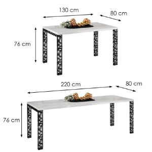 Obrazek Stół rozkładany Matio 220 biały połysk