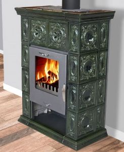 Obrazek Piec stalowo-kaflowy Weimar II olive-green 7 kw