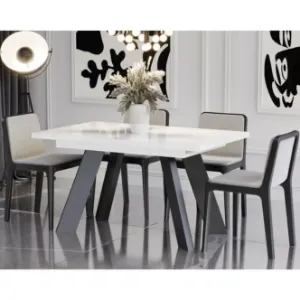 Obrazek Stół rozkładany Como-210 biały połysk