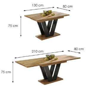 Obrazek Stół rozkładany Lara 210 dąb złoty craft