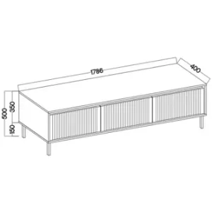 Obrazek Szafka RTV Osaka 303 2S beż piaskowy