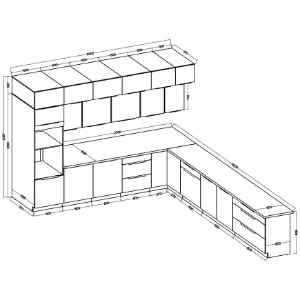 Obrazek Kuchnia narożna Siena/Monza 330x300 Cm