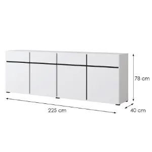 Obrazek Komoda Cross4d4s Biały/Czarny