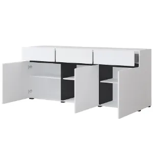 Obrazek Komoda Cross3d3s Biały/Czarny