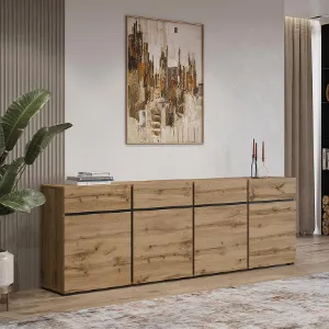 Obrazek Komoda Cross4d4s Dąb Wotan/Czarny