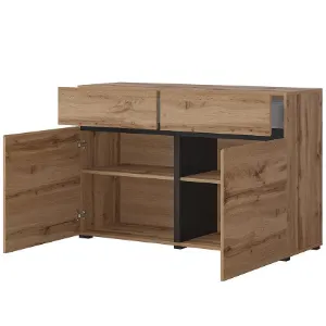 Obrazek Komoda Cross2d2s Dąb Wotan/Czarny