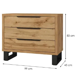 Obrazek Komoda 3s Halle S 27 Dąb Wotan