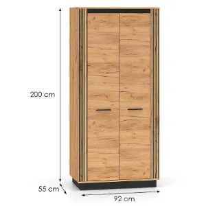 Obrazek Szafa Urso 03 Dąb Craft Złoty/Czarny