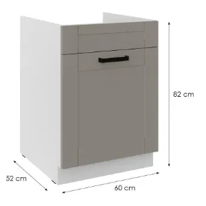 Obrazek Szafka kuchenna Luna claygrey/biały 60ZL 1S BB