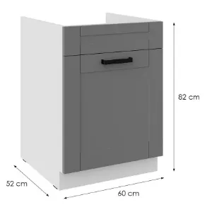 Obrazek Szafka kuchenna Luna dustgrey/biały 60ZL 1S BB
