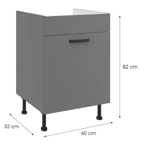Obrazek Szafka kuchenna Nessa antracyt 60ZL 1S BB