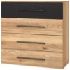 Obrazek Komoda 4s Beta 27 Dąb Mauvella/Czarny