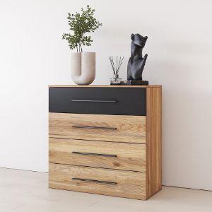 Obrazek Komoda 4s Beta 27 Dąb Mauvella/Czarny