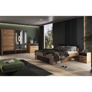 Obrazek Komoda 4s Beta 27 Dąb Mauvella/Czarny