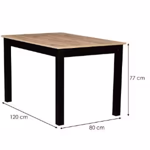 Obrazek Zestaw stół i krzesła Adam 1+4 St54+W168 wotan/czarny